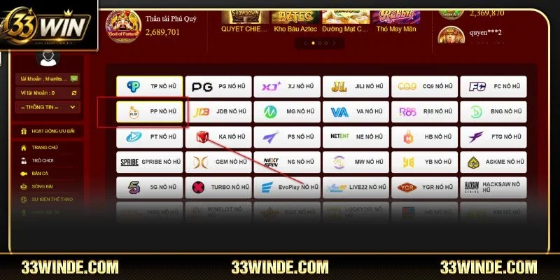 33WIN đã có cái bắt tay toàn diện với nhà phát hành game PP