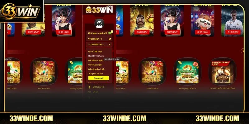 Dịch vụ nạp tiền 33WIN với thông tin cơ bản mà bạn nên biết