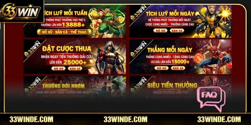 Giải đáp cụ thể về khuyến mãi 33WIN để an tâm nhận thưởng.