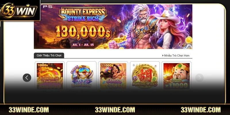Kho trò chơi đa dạng chủ đề chỉ có tại sảnh chơi Spade Gaming 33WIN